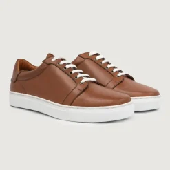 Carter Runn Tan Leather Sneakers