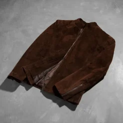 Charcoal Mocha Suede Biker Jacket