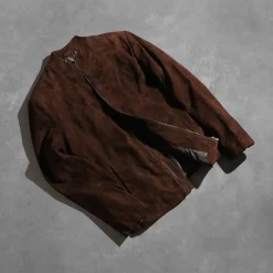 Charcoal Mocha Suede Biker Jacket