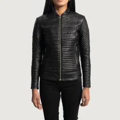 Cityscape Black Leather Biker Jacket