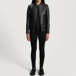 Cityscape Black Leather Biker Jacket