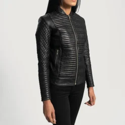Cityscape Black Leather Biker Jacket