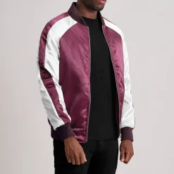 Clarke Maroon Varsity Jacket