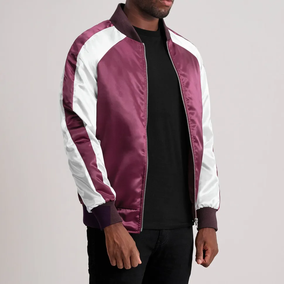 Clarke Maroon Varsity Jacket