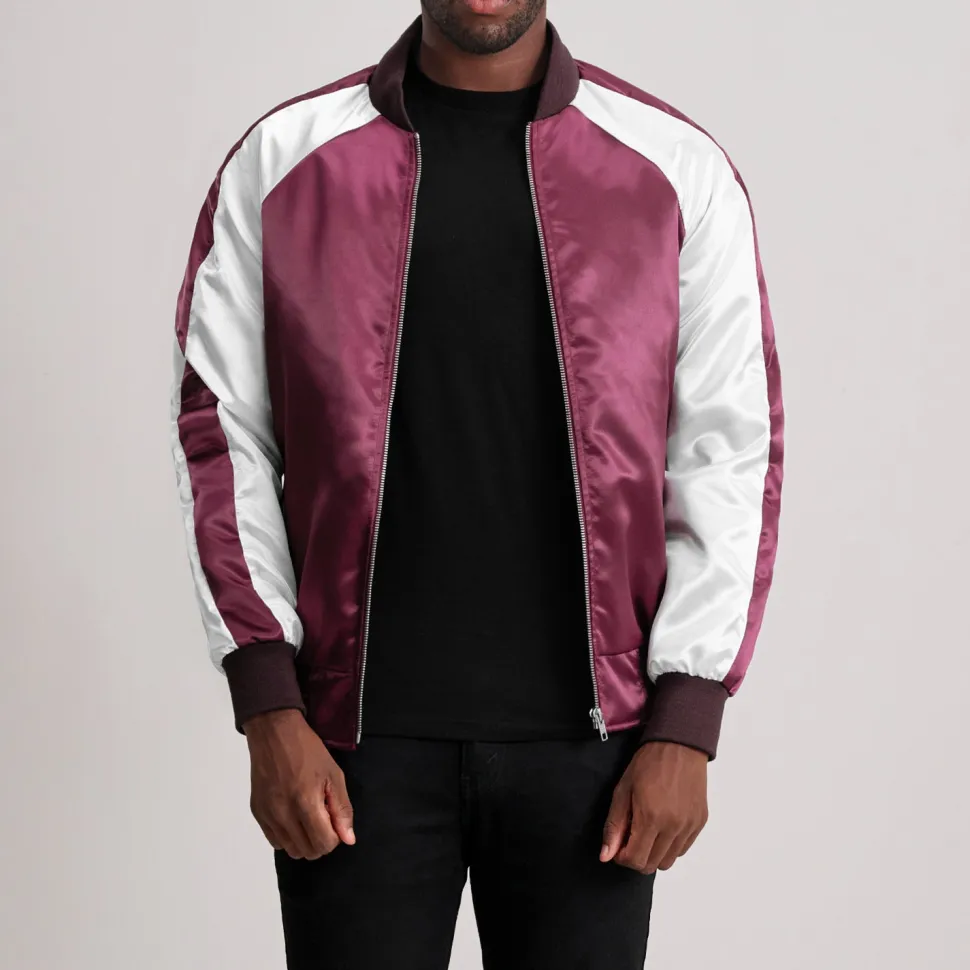 Clarke Maroon Varsity Jacket