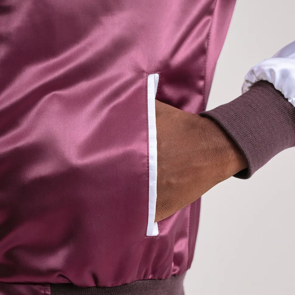 Clarke Maroon Varsity Jacket