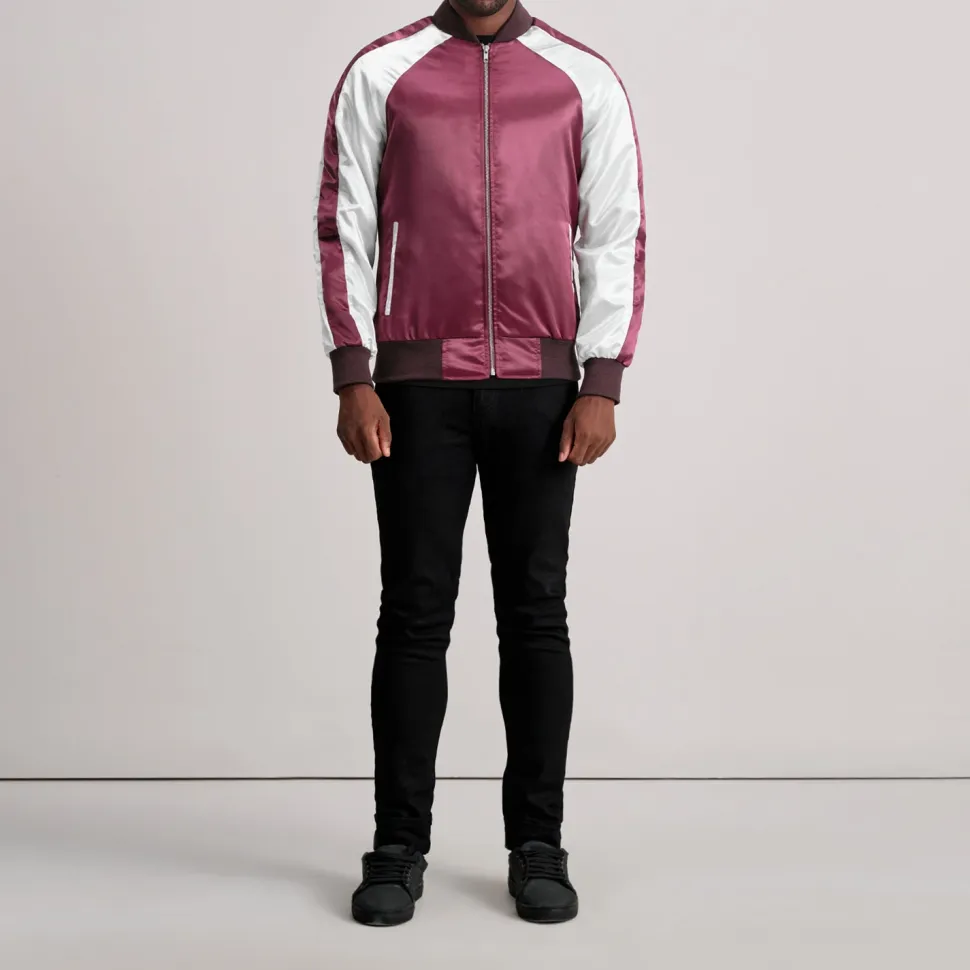 Clarke Maroon Varsity Jacket