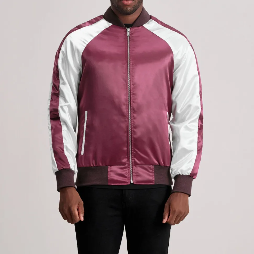 Clarke Maroon Varsity Jacket