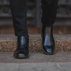 Clarkson Chelsea Black Leather Boots