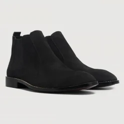 Clarkson Chelsea Black Suede Leather Boots