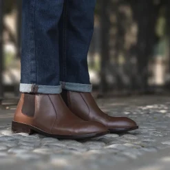 Clarkson Chelsea Brown Leather Boots