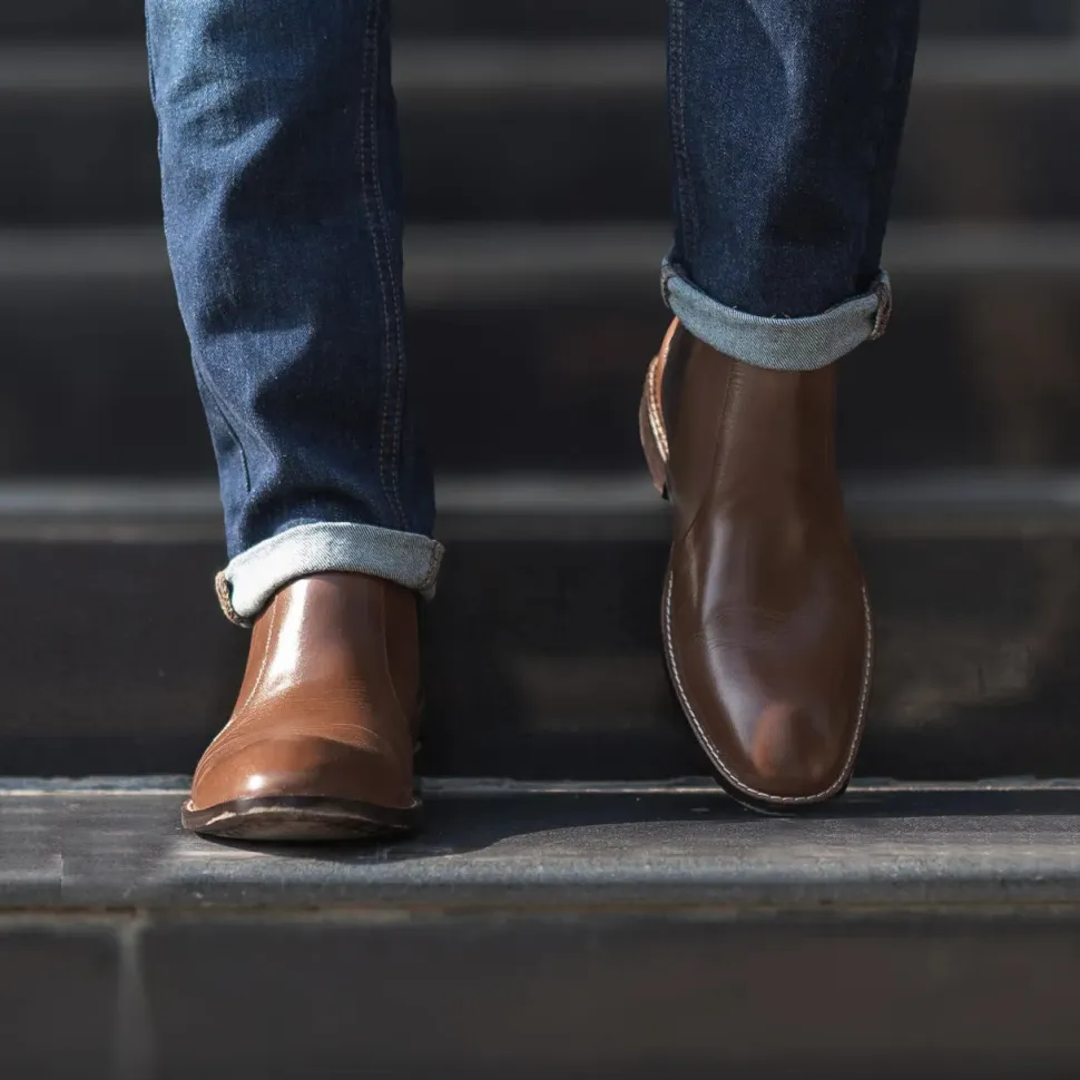 Clarkson Chelsea Brown Leather Boots