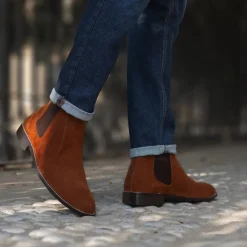 Clarkson Chelsea Brown Suede Leather Boots