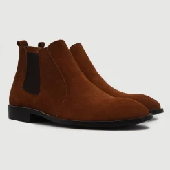 Clarkson Chelsea Brown Suede Leather Boots