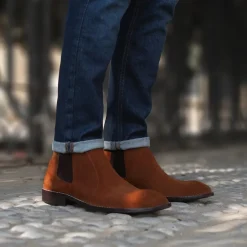 Clarkson Chelsea Brown Suede Leather Boots