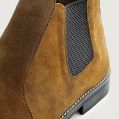 Clarkson Chelsea Brown Suede Leather Boots - StudGuard