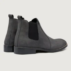 Clarkson Chelsea Grey Nubuck Leather Boots - StudGuard