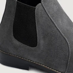 Clarkson Chelsea Grey Suede Leather Boots - StudGuard