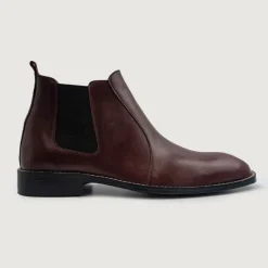 Clarkson Chelsea Maroon Leather Boots