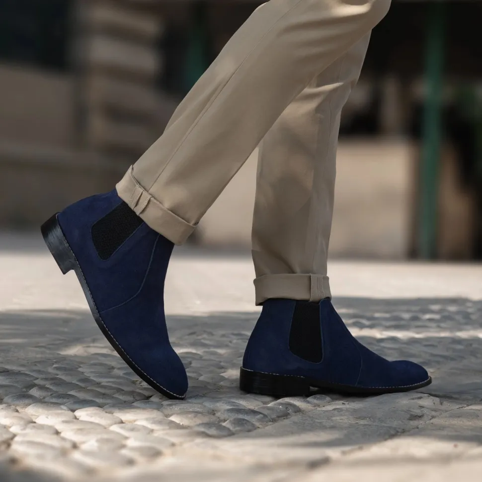 Clarkson Chelsea Midnight Blue Suede Leather Boots