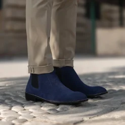 Clarkson Chelsea Midnight Blue Suede Leather Boots