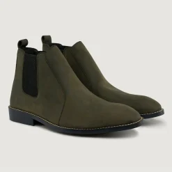 Clarkson Chelsea Olive Pullup Leather Boots - StudGuard