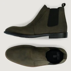 Clarkson Chelsea Olive Pullup Leather Boots - StudGuard