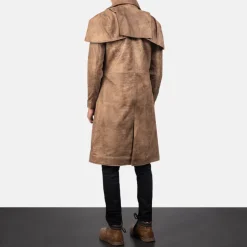 Classic Brown Leather Duster