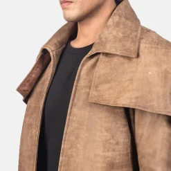 Classic Brown Leather Duster