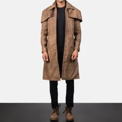 Classic Brown Leather Duster