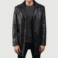 Classmith Black Leather Coat