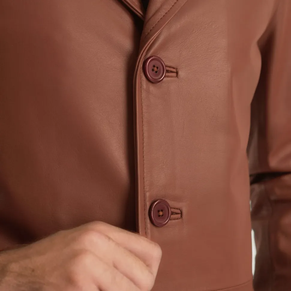 Classmith Brown Leather Coat
