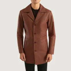 Classmith Brown Leather Coat