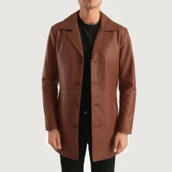 Classmith Brown Leather Coat