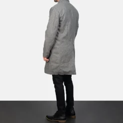 Claud Grey Wool Double Breasted Coat