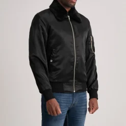 Clyde B-15 Black Bomber Jacket