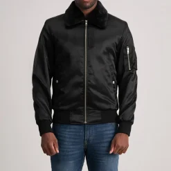 Clyde B-15 Black Bomber Jacket