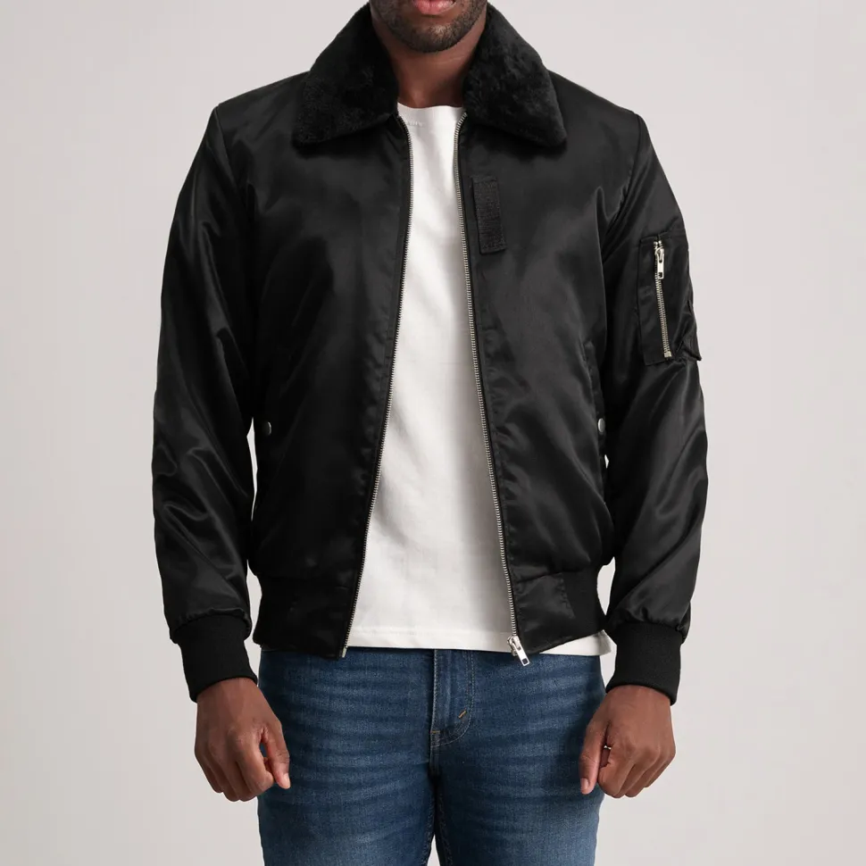 Clyde B-15 Black Bomber Jacket