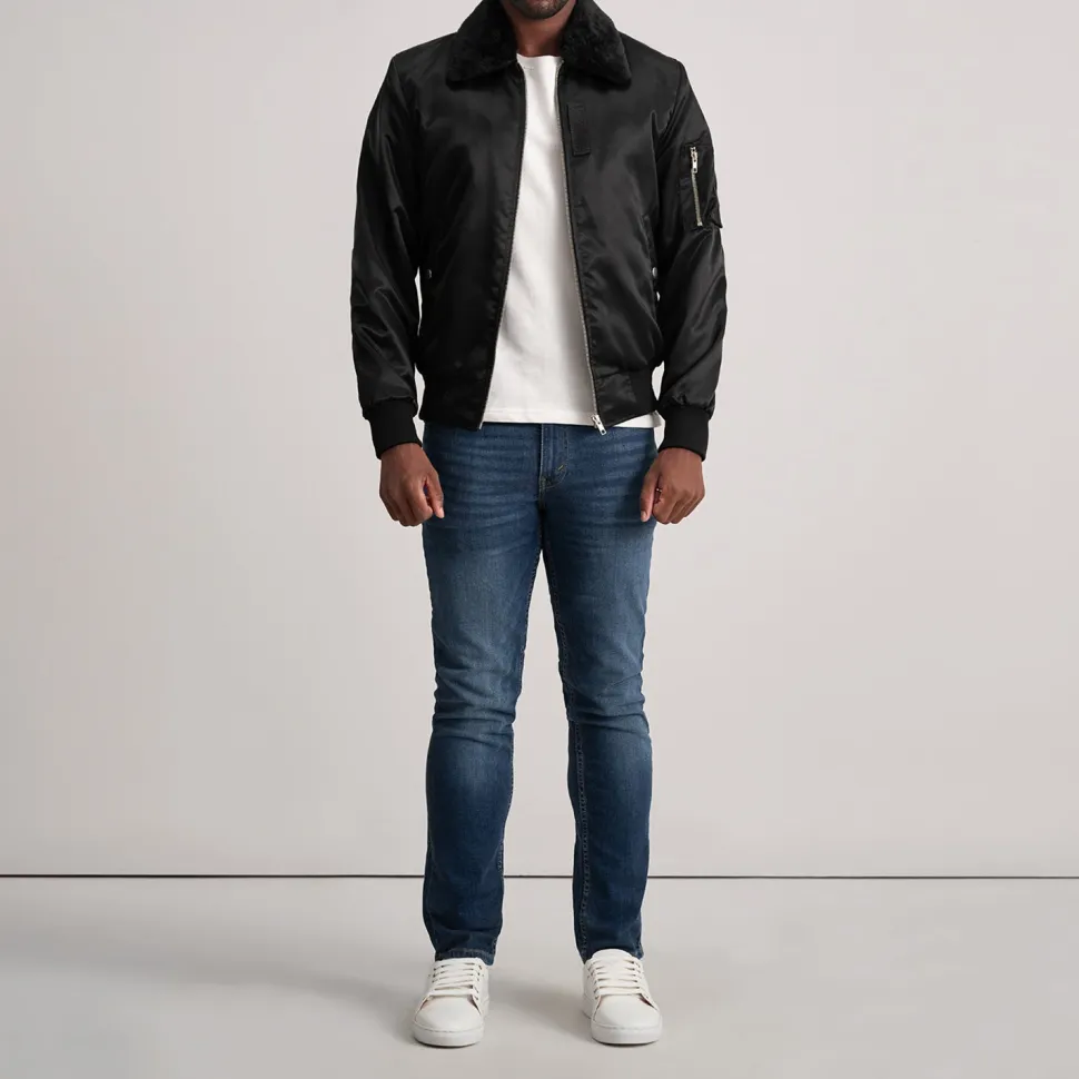 Clyde B-15 Black Bomber Jacket