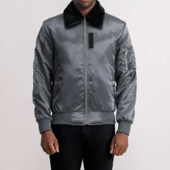 Clyde B-15 Grey Bomber Jacket