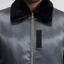 Clyde B-15 Grey Bomber Jacket