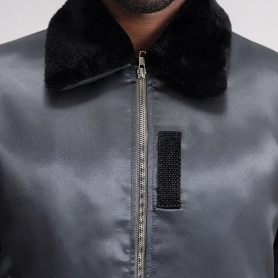 Clyde B-15 Grey Bomber Jacket