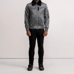 Clyde B-15 Grey Bomber Jacket