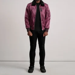 Clyde B-15 Maroon Bomber Jacket