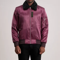 Clyde B-15 Maroon Bomber Jacket