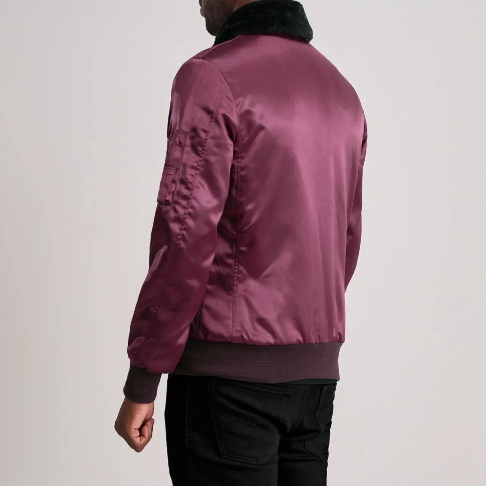 Clyde B-15 Maroon Bomber Jacket
