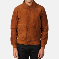 Coffmen Brown Suede A2 Bomber Jacket