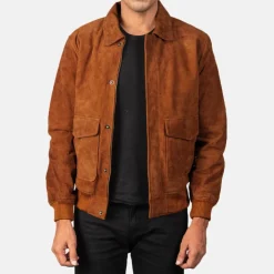 Coffmen Brown Suede A2 Bomber Jacket