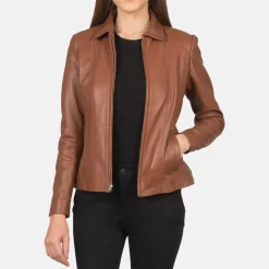 Colette Brown Leather Jacket
