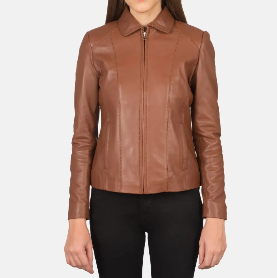 Colette Brown Leather Jacket